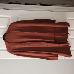 2 piece Rust color knit duster and top